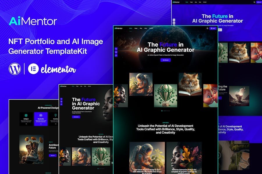 AiMentor - AI Image Generator Website Elementor Template Kit 1 AiMentor - AI Image Generator Website Elementor Template Kit
