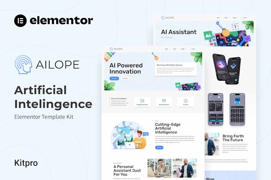 Ailope - Artificial Intelligence Elementor Template Kit 1 Ailope - Artificial Intelligence Elementor Template Kit