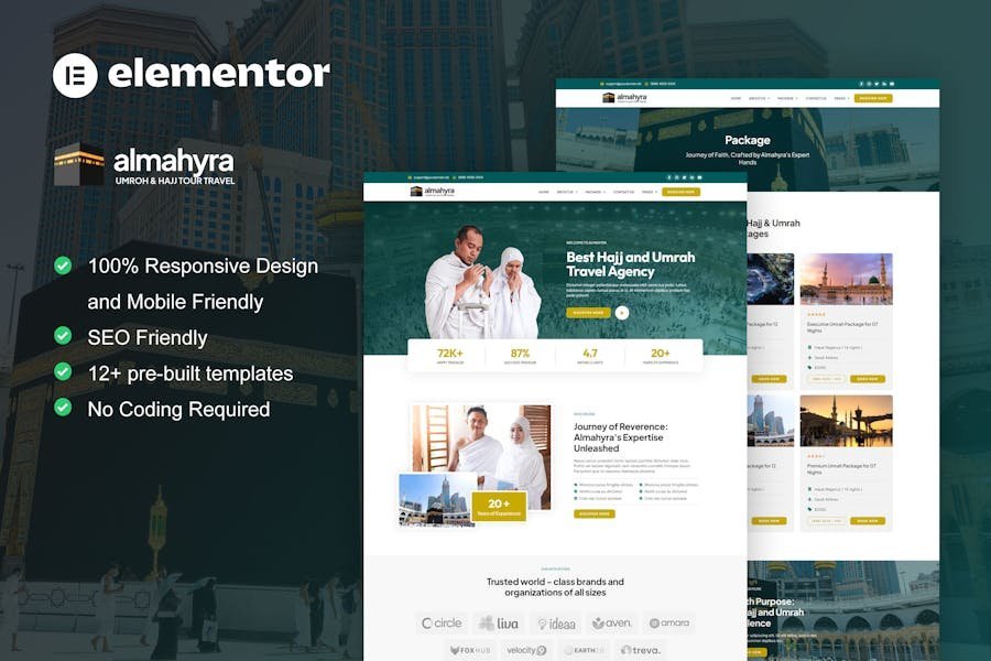 Almahyra - Umrah & Hajj Tour Travel Elementor Pro Template Kit 1 Almahyra - Umrah & Hajj Tour Travel Elementor Pro Template Kit