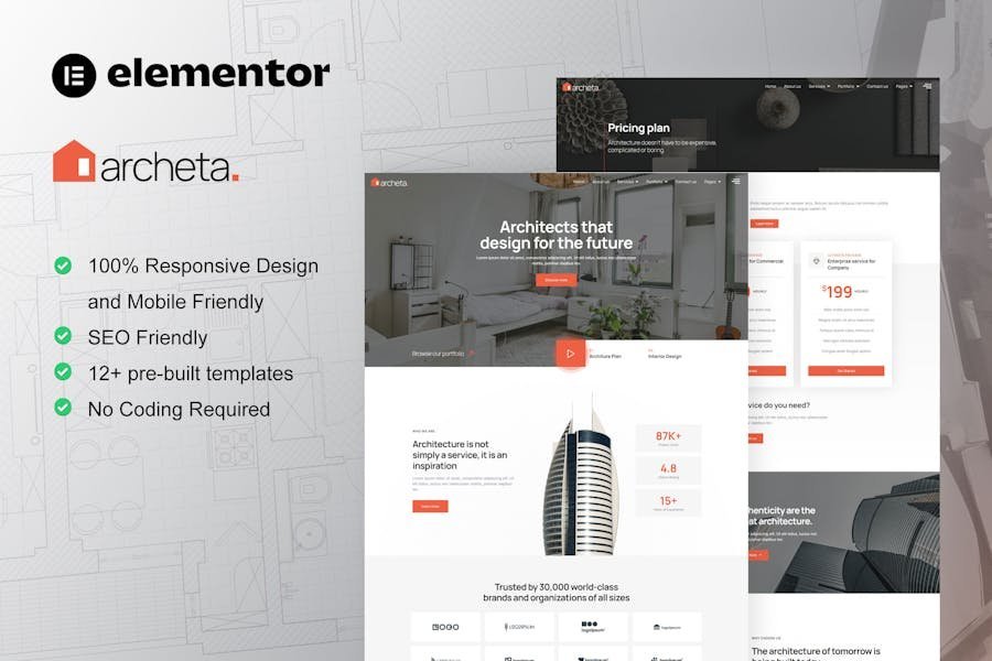 Archeta - Architecture & Construction Service Elementor Template Kit 1 Archeta - Architecture & Construction Service Elementor Template Kit