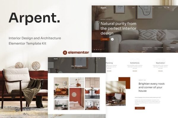 Arpent - Interior Design and Architecture Elementor Template Kit