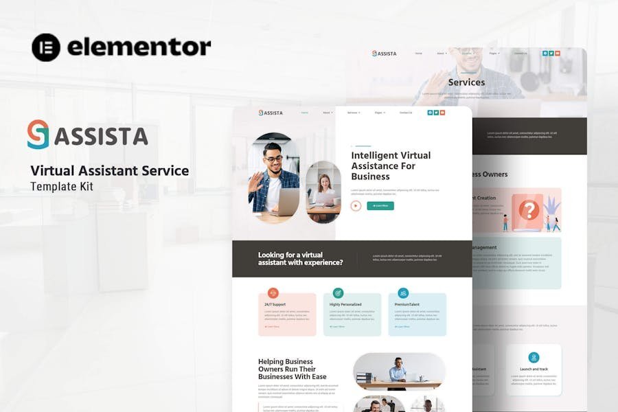 Assista - Virtual Assistant Service Elementor Template Kit 1 Assista - Virtual Assistant Service Elementor Template Kit