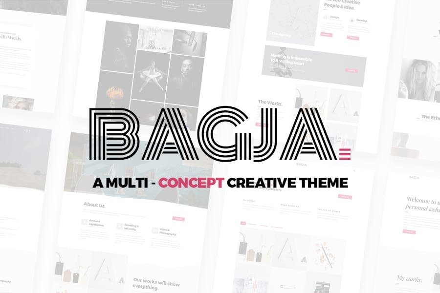 Bagja - Responsive Multi Concept & One Page Portfo 1 Bagja - Responsive Multi Concept & One Page Portfo