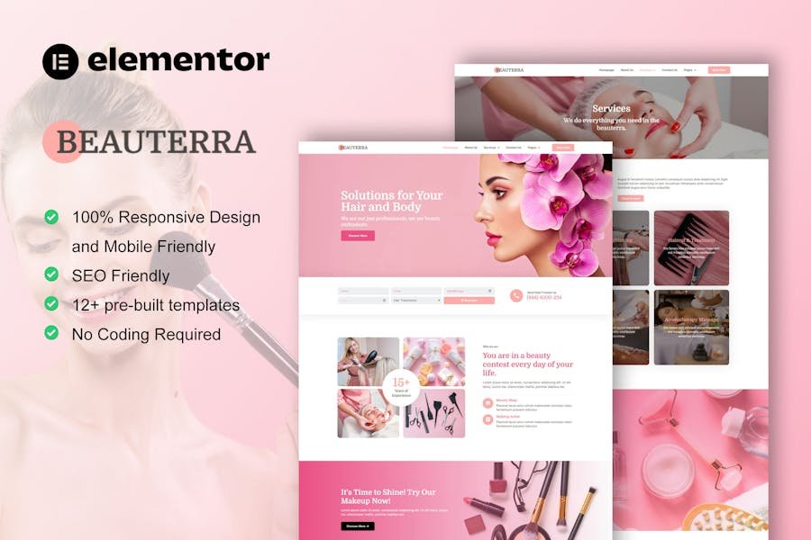 Beauterra - Makeup Artist & Beauty Salon Elementor Pro Template Kit 1 Beauterra - Makeup Artist & Beauty Salon Elementor Pro Template Kit