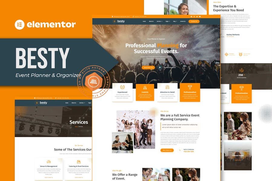 Besty - Event Planner & Organizer Elementor Template Kit 1 Besty - Event Planner & Organizer Elementor Template Kit