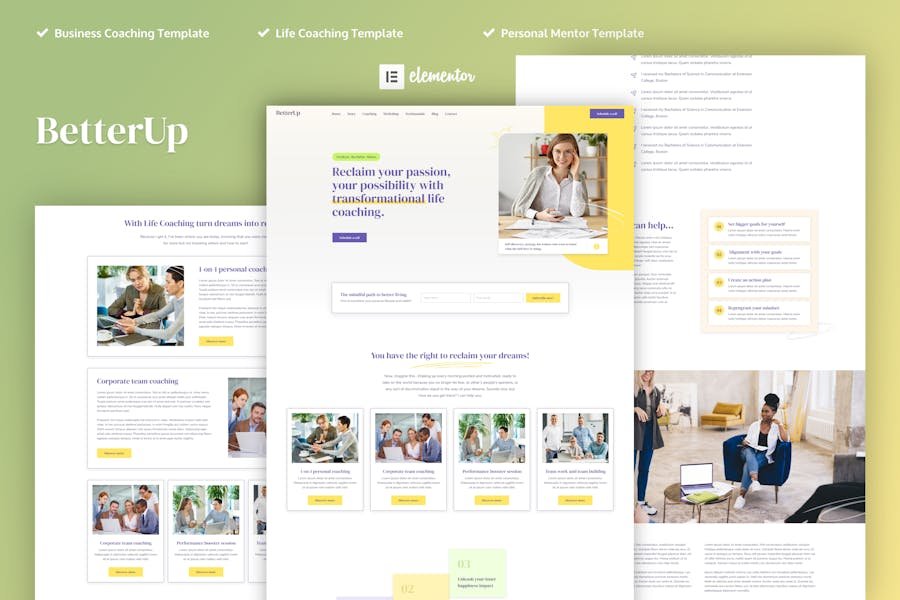 BetterUp - Business Coaching & Mentor Elementor Pro Template Kit 1 BetterUp - Business Coaching & Mentor Elementor Pro Template Kit