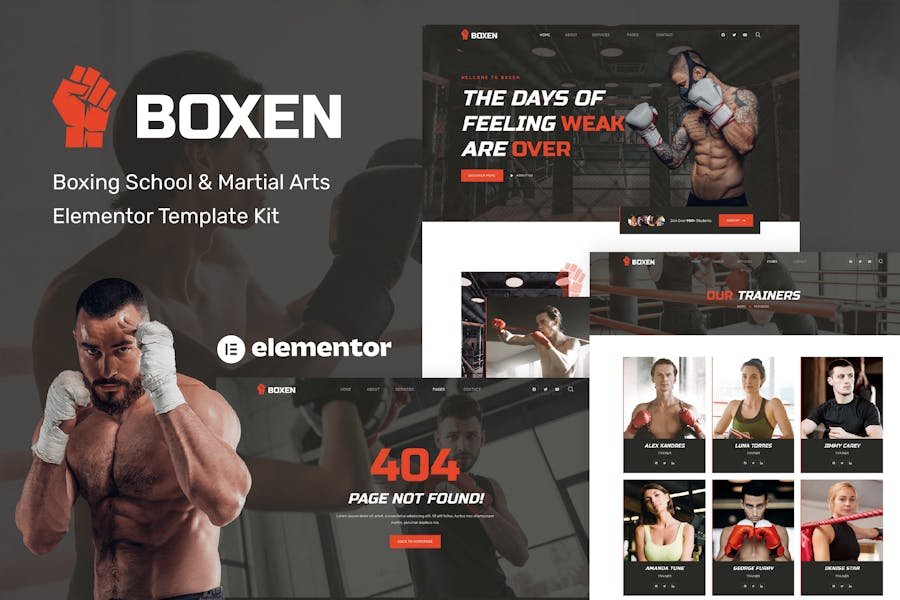 Boxen - Boxing School & Martial Arts Elementor Template Kit 1 Boxen - Boxing School & Martial Arts Elementor Template Kit
