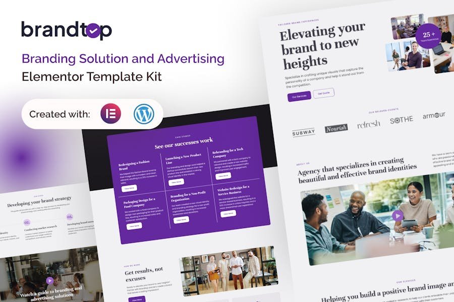 Brandtop - Branding Solution & Advertising Elementor Template Kit 1 Brandtop - Branding Solution & Advertising Elementor Template Kit
