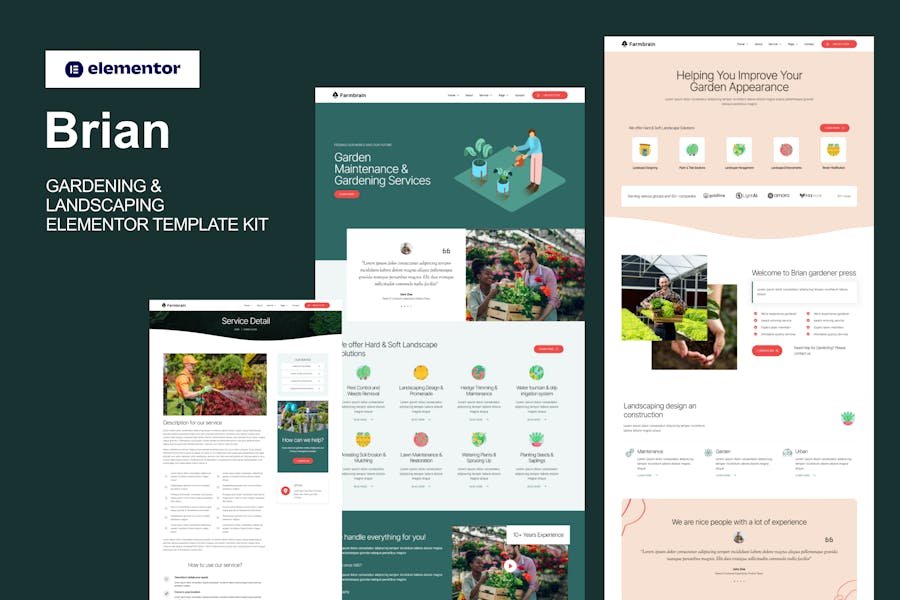 Brian - Gardening & Landscaping Elementor Template Kit 1 Brian - Gardening & Landscaping Elementor Template Kit