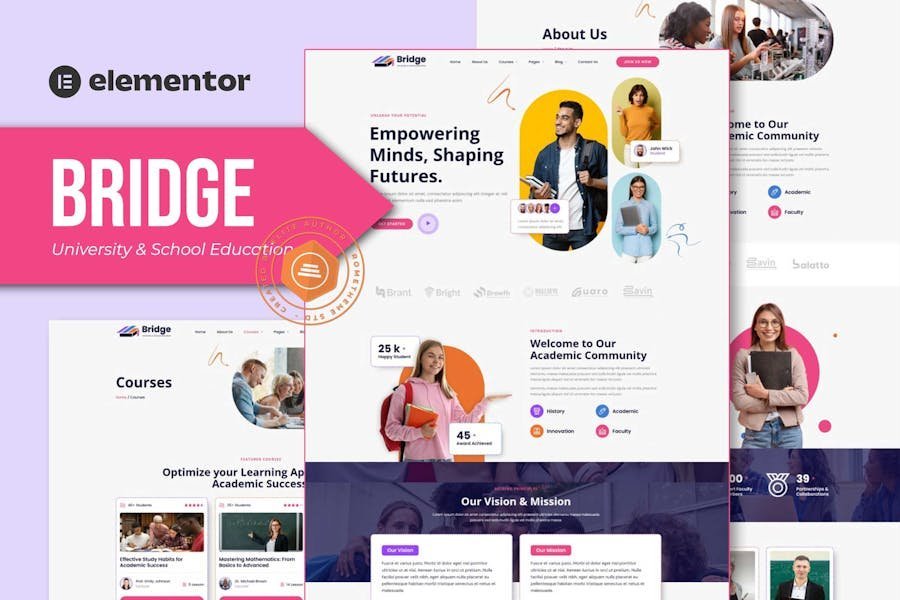 Bridge - University & School Education Elementor Template Kit 1 Bridge - University & School Education Elementor Template Kit