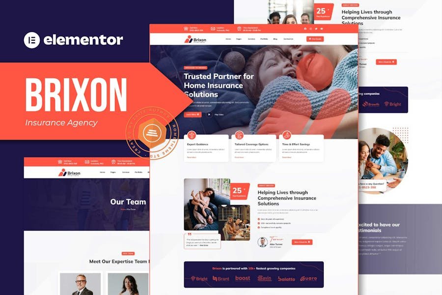 Brixon - Insurance Agency Elementor Template Kit 1 Brixon - Insurance Agency Elementor Template Kit