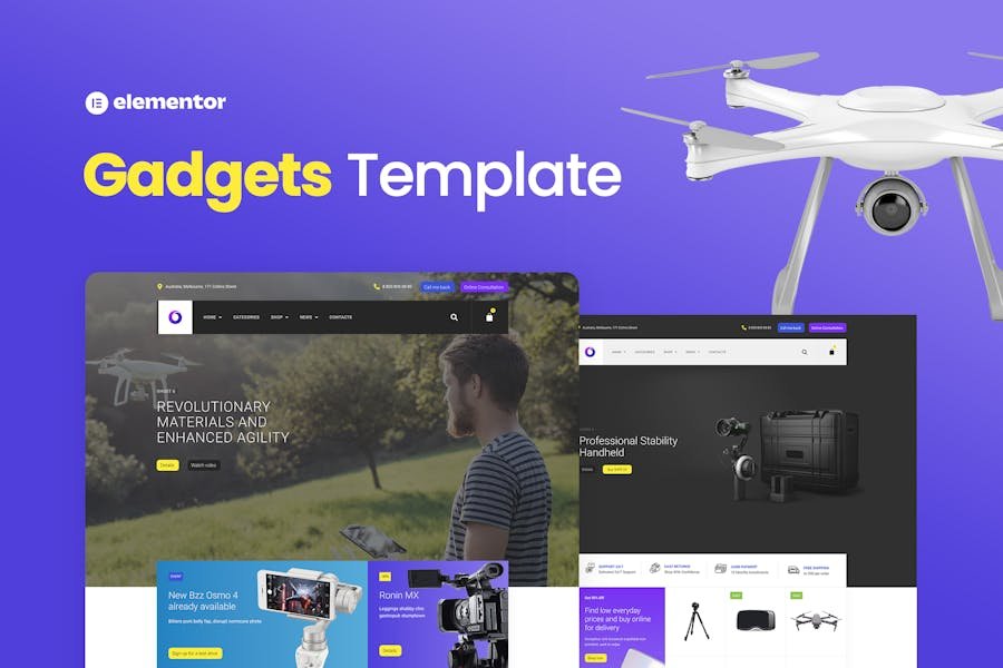 Bzzz – Gadgets eCommerce Elementor Template Kit 1 Bzzz – Gadgets eCommerce Elementor Template Kit
