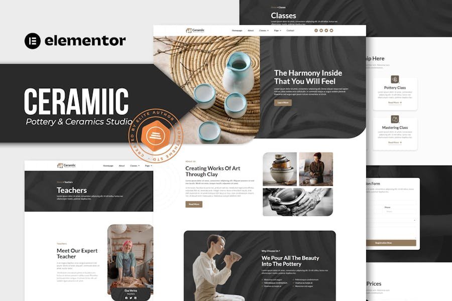 Ceramiic - Pottery & Ceramics Studio Elementor Template Kit 1 Ceramiic - Pottery & Ceramics Studio Elementor Template Kit