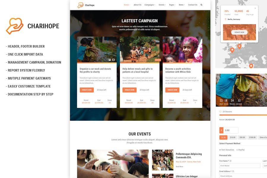 Charihope - Charity and Donation WordPress Theme 1 Charihope - Charity and Donation WordPress Theme