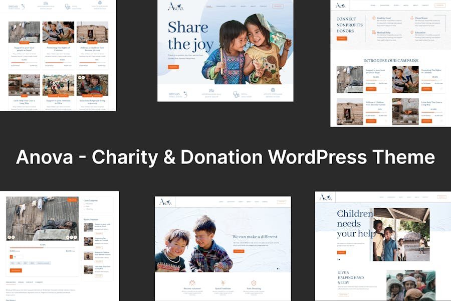 Charity & Donation WordPress Theme - Anova 1 Charity & Donation WordPress Theme - Anova
