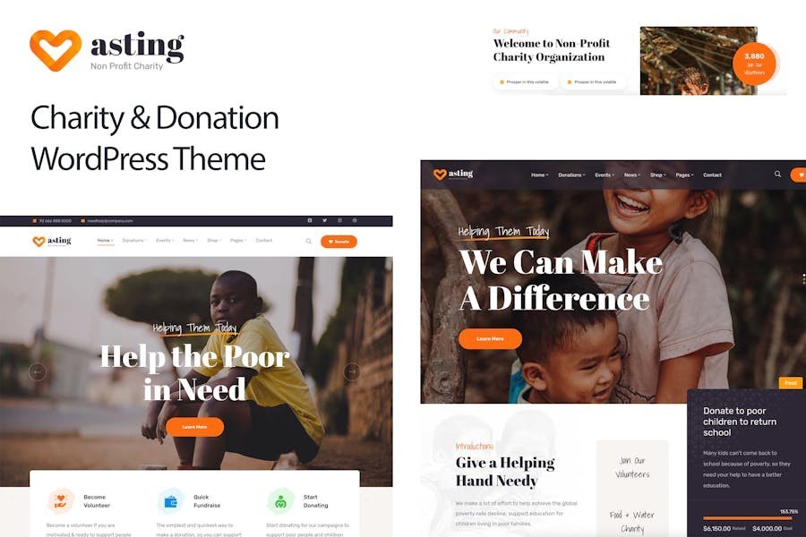 Charity & Donation WordPress Theme - Asting 1 Charity & Donation WordPress Theme - Asting