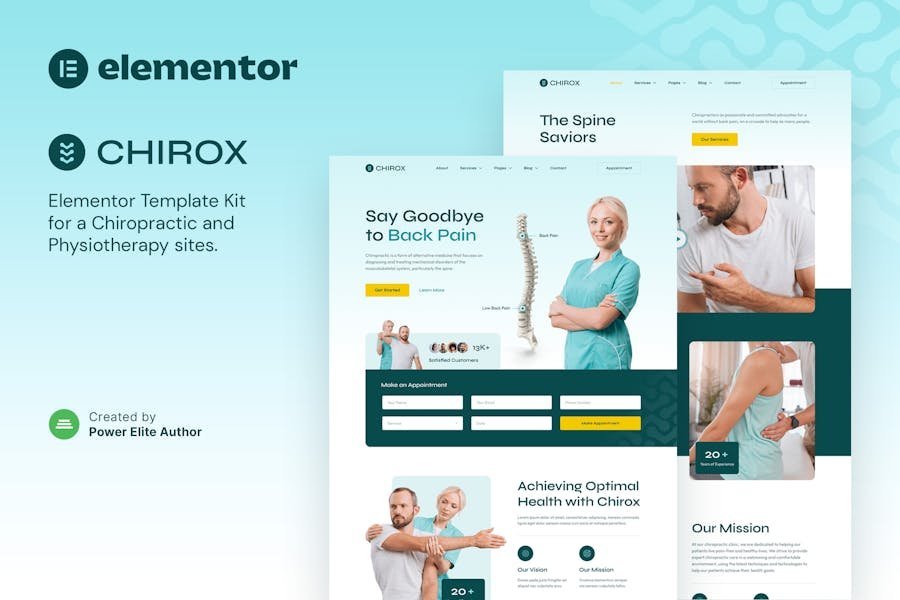 Chirox – Chiropractic & Physiotherapy Elementor Template Kit 1 Chirox – Chiropractic & Physiotherapy Elementor Template Kit