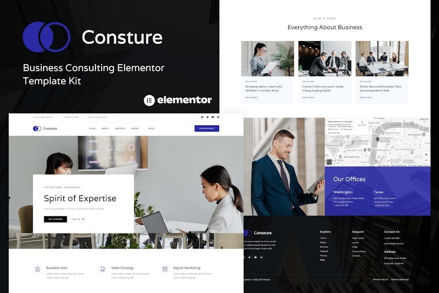 Consture - Business Consulting Elementor Template Kit 1 Consture - Business Consulting Elementor Template Kit