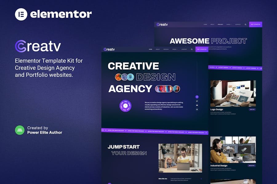 Creatv – Creative Design Agency Elementor Template Kit 1 Creatv – Creative Design Agency Elementor Template Kit