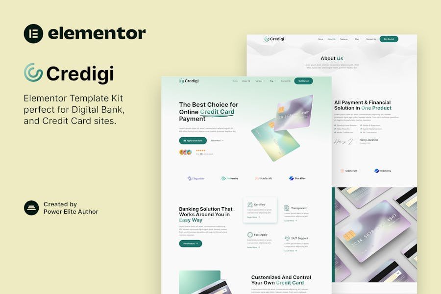 Credigi – Digital Bank & Credit Card Elementor Template Kit 1 Credigi – Digital Bank & Credit Card Elementor Template Kit