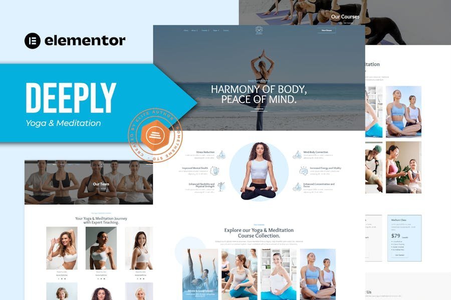 Deeply - Yoga & Meditation Elementor Template Kit 1 Deeply - Yoga & Meditation Elementor Template Kit