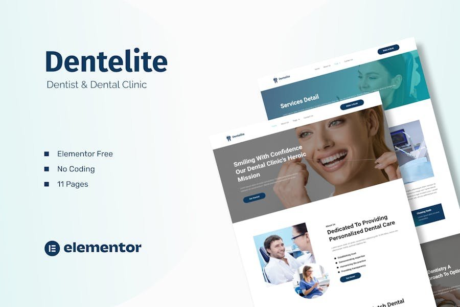 Dentelite - Dentist & Dental Clinic Elementor Template Kit 1 Dentelite - Dentist & Dental Clinic Elementor Template Kit