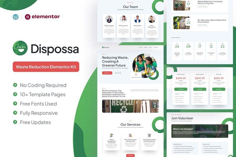 Dispossa - Waste Reduction Elementor Pro Template Kit 1 Dispossa - Waste Reduction Elementor Pro Template Kit