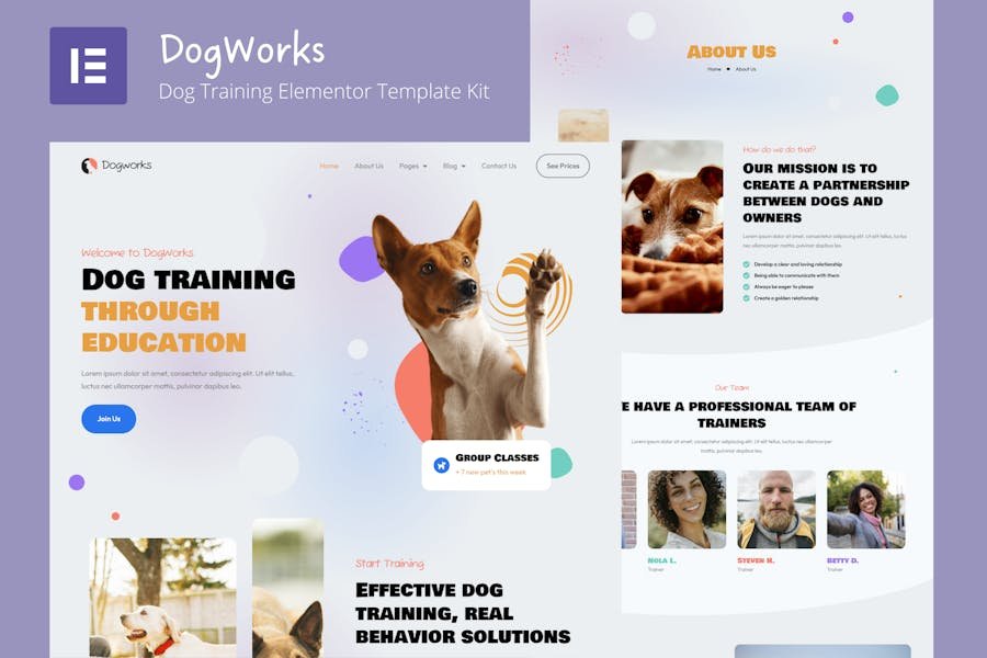 DogWorks - Dog Training Elementor Template Kit 1 DogWorks - Dog Training Elementor Template Kit