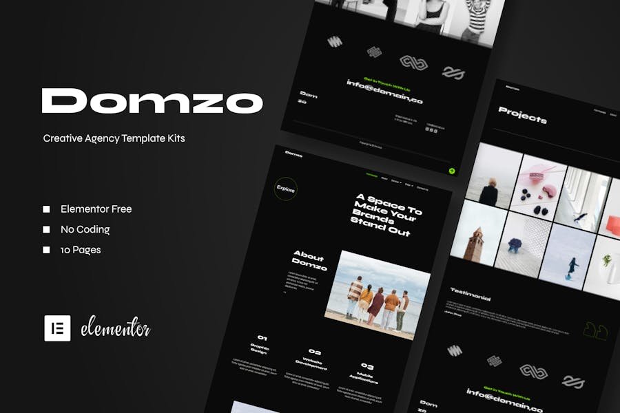 Domzo - Creative Agency Elementor Template Kit 1 Domzo - Creative Agency Elementor Template Kit