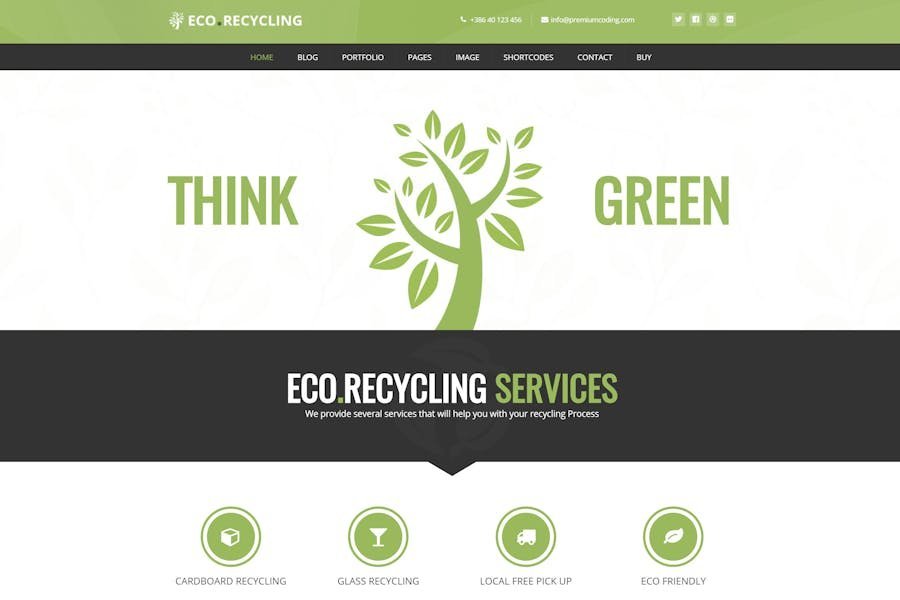Eco Recycling - Ecology & Nature WordPress Theme 1 Eco Recycling - Ecology & Nature WordPress Theme