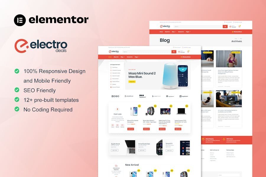 ElectroDeals - Woocommerce Electronic Store Elementor Template Kit 1 ElectroDeals - Woocommerce Electronic Store Elementor Template Kit