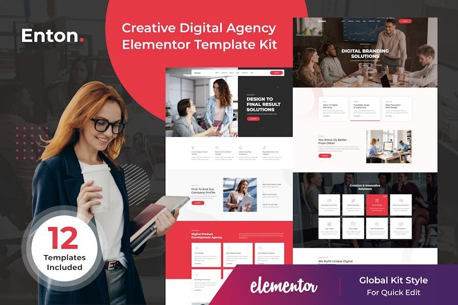 Enton - Creative Agency Elementor Template Kit 1 Enton - Creative Agency Elementor Template Kit