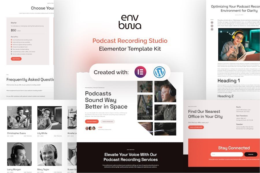 Envbwa - Podcast Recording Studio Elementor Pro Template Kit 1 Envbwa - Podcast Recording Studio Elementor Pro Template Kit