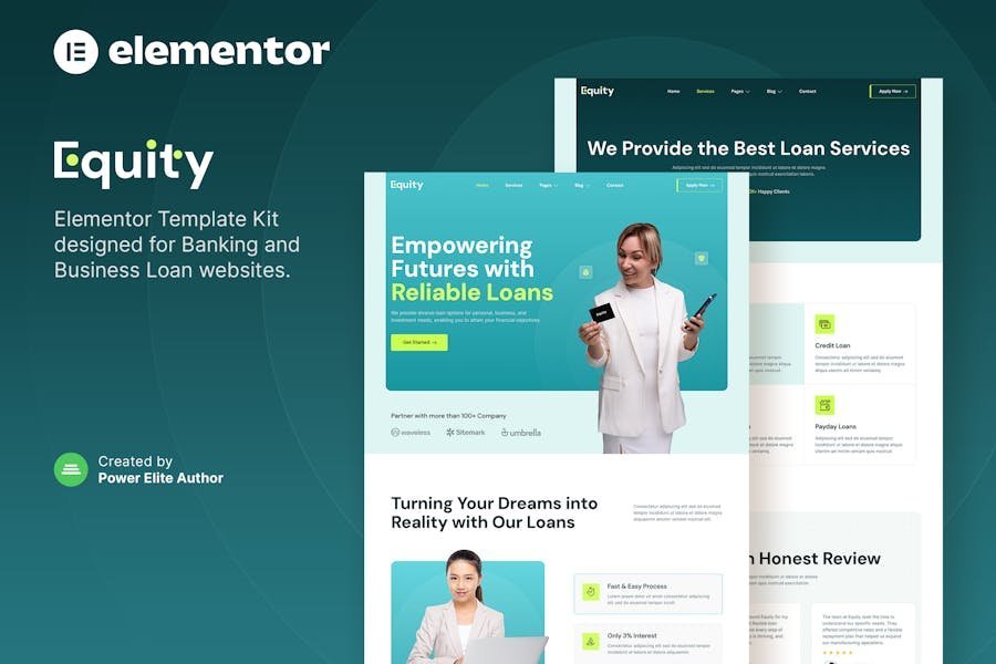Equity – Banking & Business Loan Elementor Template Kit 1 Equity – Banking & Business Loan Elementor Template Kit
