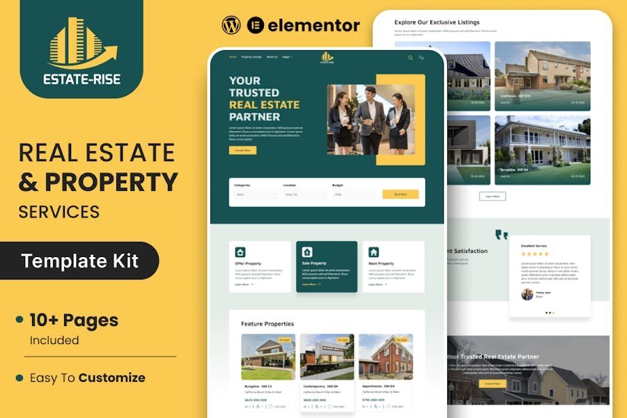Estate Rise - Real Estate Elementor Template Kit 1 Estate Rise - Real Estate Elementor Template Kit