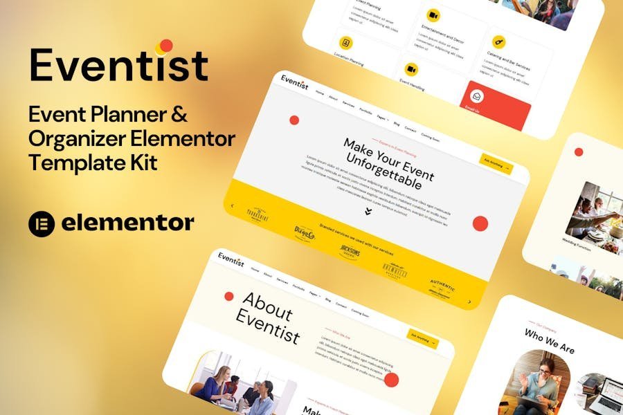 Eventist - Event Planner & Organizer Elementor Template Kit 1 Eventist - Event Planner & Organizer Elementor Template Kit