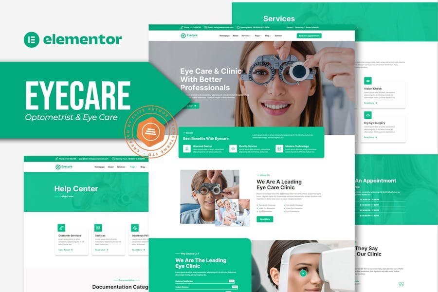 Eyecare - Optometrist & Eye Care Elementor Template Kit 1 Eyecare - Optometrist & Eye Care Elementor Template Kit
