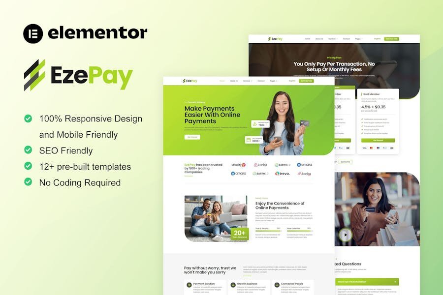 EzePay - Online Payment Gateway Elementor Pro Template Kit 1 EzePay - Online Payment Gateway Elementor Pro Template Kit