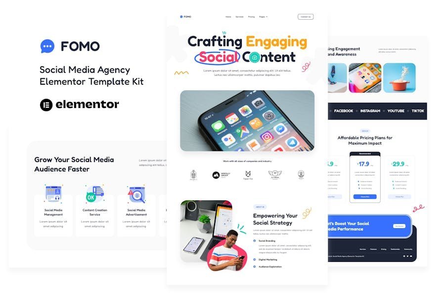FOMO - Social Media Marketing Agency Elementor Template Kit 1 FOMO - Social Media Marketing Agency Elementor Template Kit