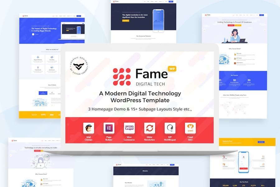 Fame - Digital TechnologyService WordPress Theme 1 Fame - Digital TechnologyService WordPress Theme