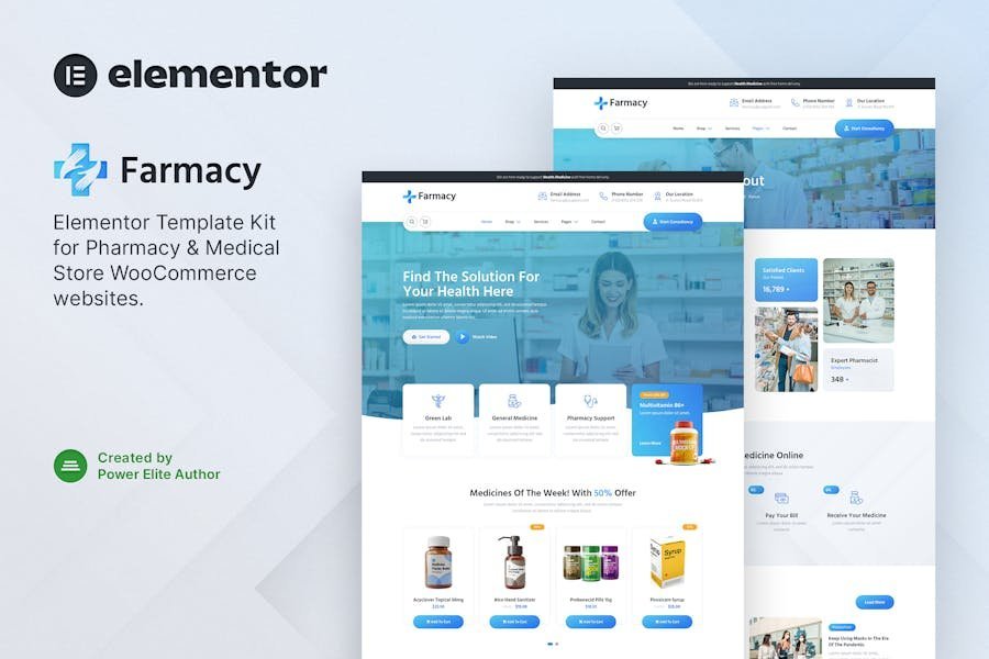 Farmacy – Pharmacy & Medical Store Elementor Template Kit 1 Farmacy – Pharmacy & Medical Store Elementor Template Kit