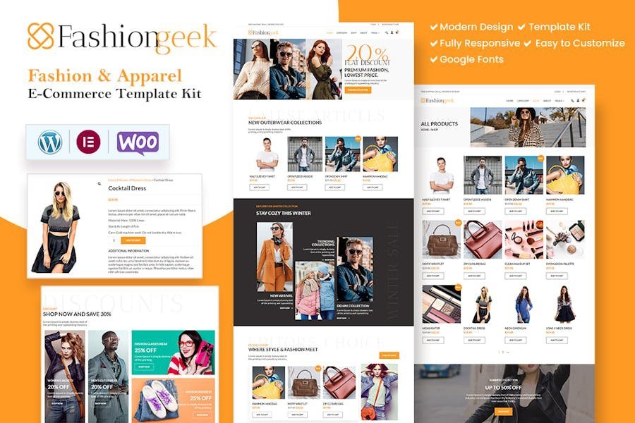 Fashion Geek - WooCommerce Fashion Elementor Template Kit 1 Fashion Geek - WooCommerce Fashion Elementor Template Kit