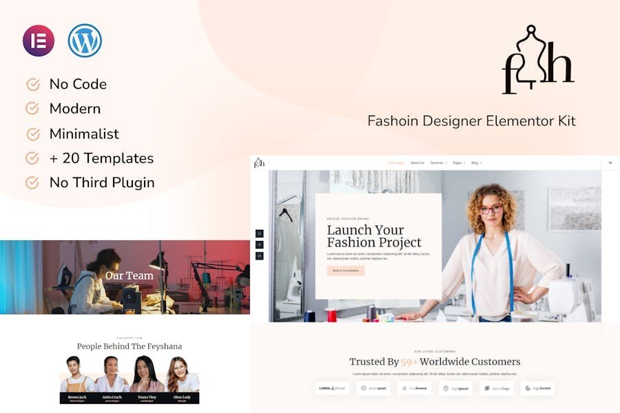 Feyshana - Fashion Designer Elementor Pro Template Kit 1 Feyshana - Fashion Designer Elementor Pro Template Kit