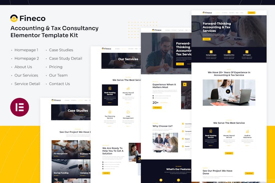 Fineco Accounting & Tax Consultancy Services Elementor Template Kit 1 Fineco Accounting & Tax Consultancy Services Elementor Template Kit