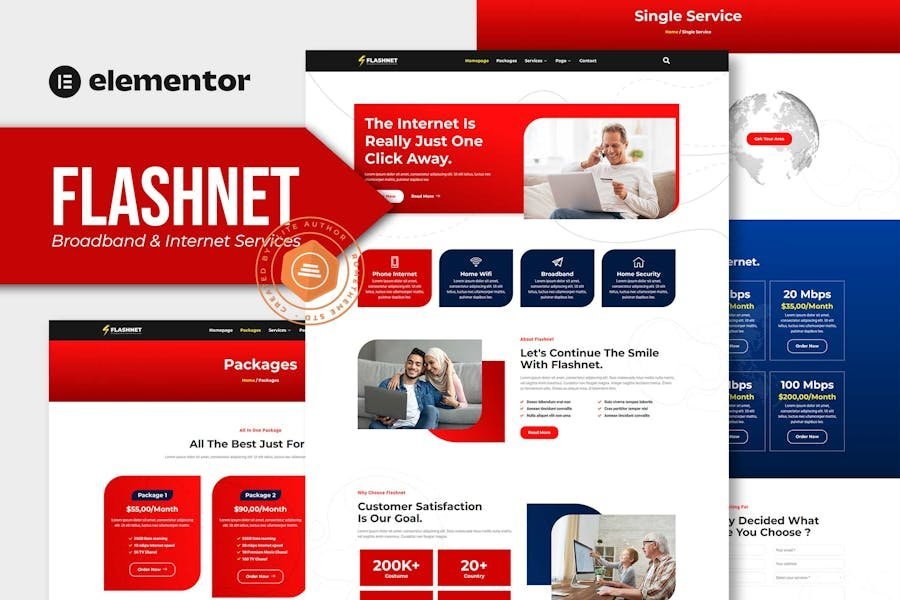 Flashnet - Broadband & Telecom Internet Provider Elementor Template kit 1 Flashnet - Broadband & Telecom Internet Provider Elementor Template kit
