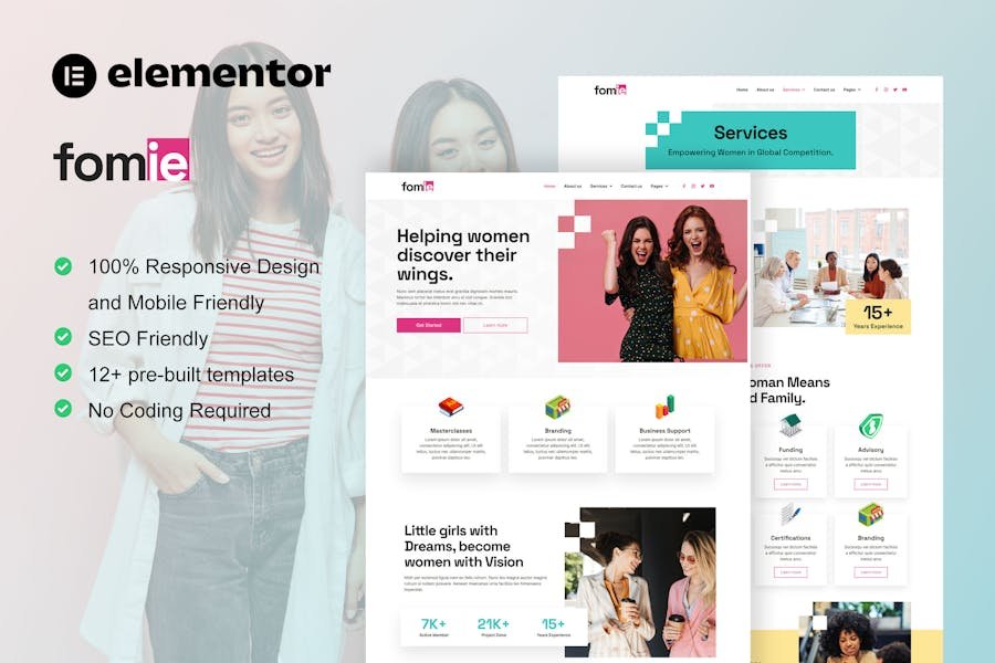 Fomie - Business Woman Elementor Template Kit 1 Fomie - Business Woman Elementor Template Kit