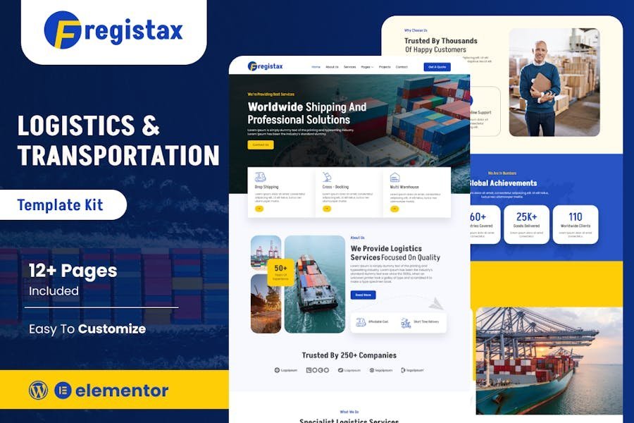 Fregistax - Cargo & Logistics Elementor Template Kit 1 Fregistax - Cargo & Logistics Elementor Template Kit