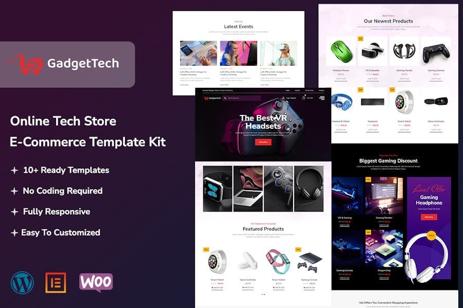 GadgetTech - Electronic Gadget WooCommerce Elementor Pro Template Kit 1 GadgetTech - Electronic Gadget WooCommerce Elementor Pro Template Kit