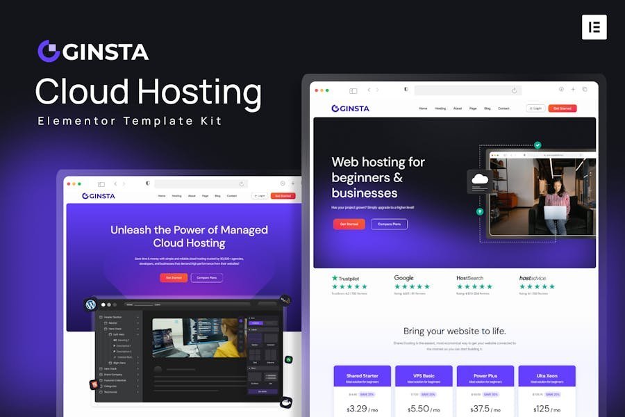 Ginsta - Cloud Hosting Company Elementor Template Kit 1 Ginsta - Cloud Hosting Company Elementor Template Kit