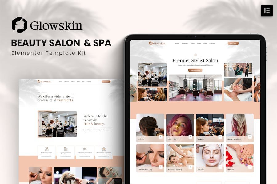 Glowskin - Beauty Salon & Spa Elementor Template Kit 1 Glowskin - Beauty Salon & Spa Elementor Template Kit